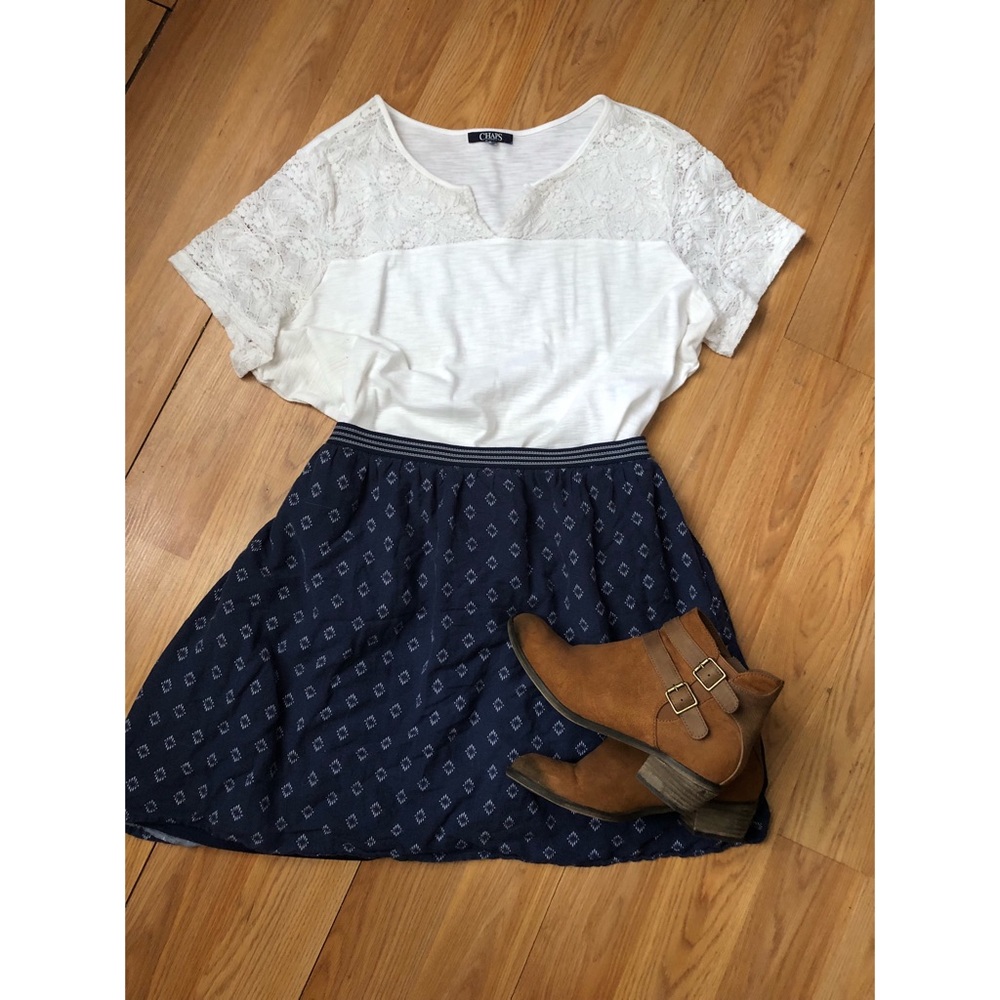 Navy blue skater skirt